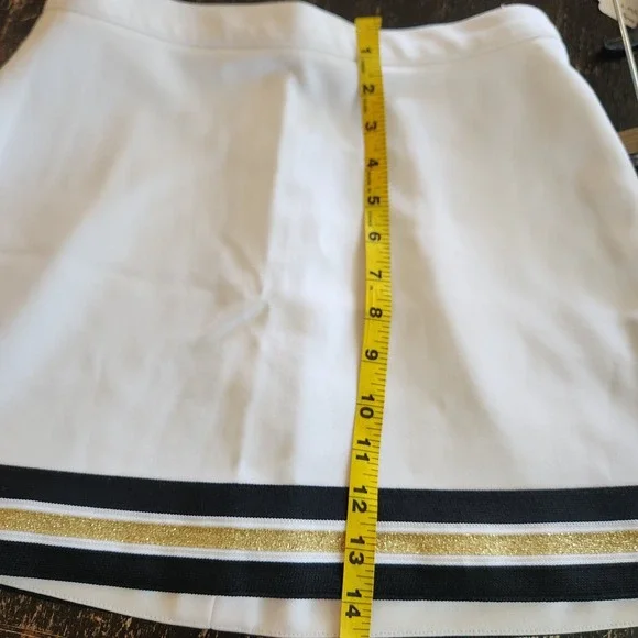 Vtg VARSITY School Cheerleader Uniform Top Skirt Cheer Costume XLY 9-13 Yellow - Picture 8 of 13